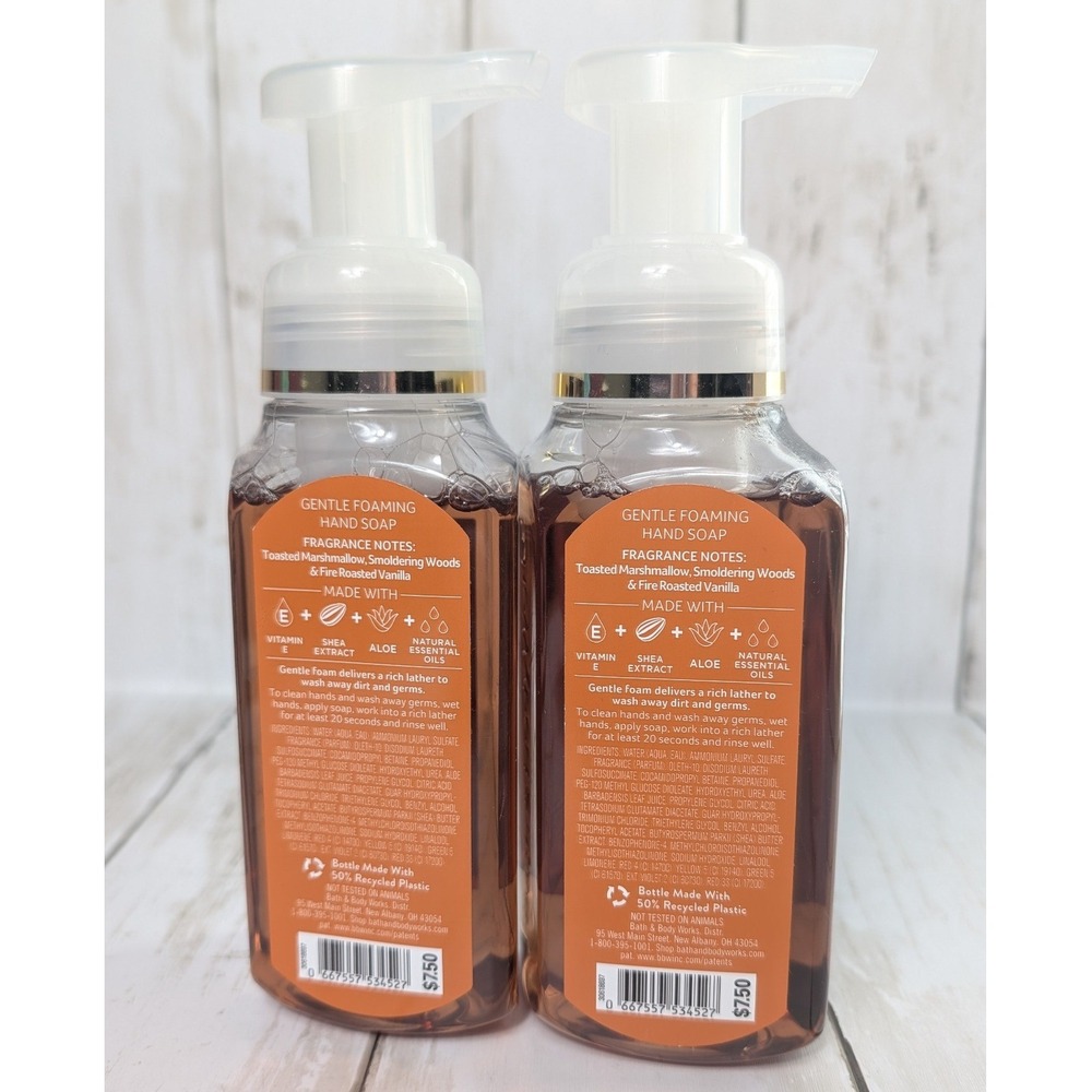Bath & Body Works Marshmallow Fireside Gentle Foaming Hand Soap 2pk New - Picture 2 of 3